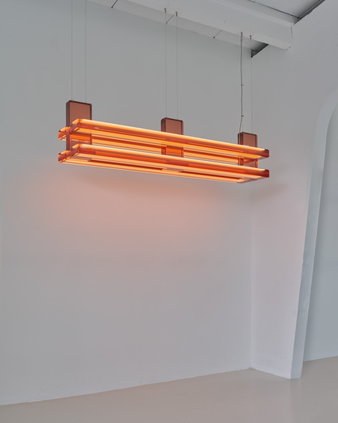 44 - Empyrean 02, 2024. Polymer resin, aluminium, 24V led. Dimensions: 45 x 38 x 200 cm.